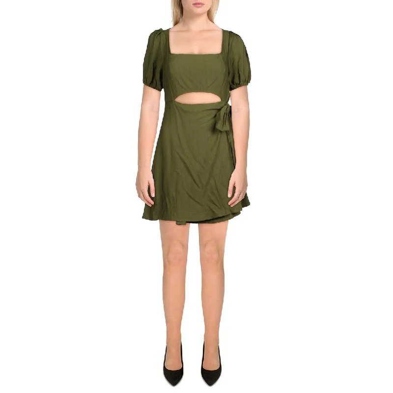 BCBGeneration Womens Cut-Out Short Mini Dress