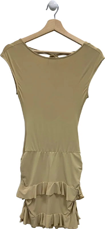 Lioness Pale Khaki Oui Oui Mini Dress UK XS