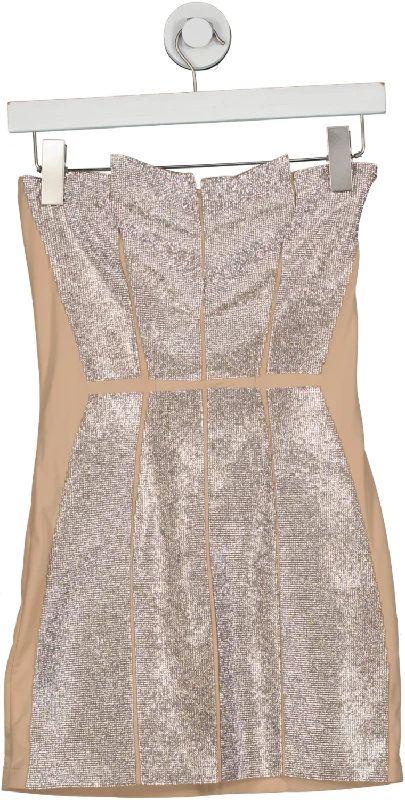 NUE Studio Nude Diva Rhinestone embellished Mini Dress UK 6