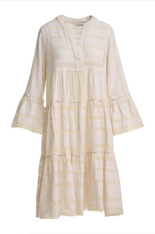 DEVOTION TWINS ELLA MIDI DRESS - ECRU/OFF WHITE