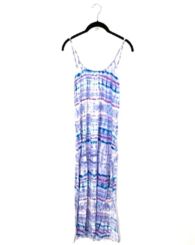 Purple Tie-Dye Midi Dress - Extra Small and Small