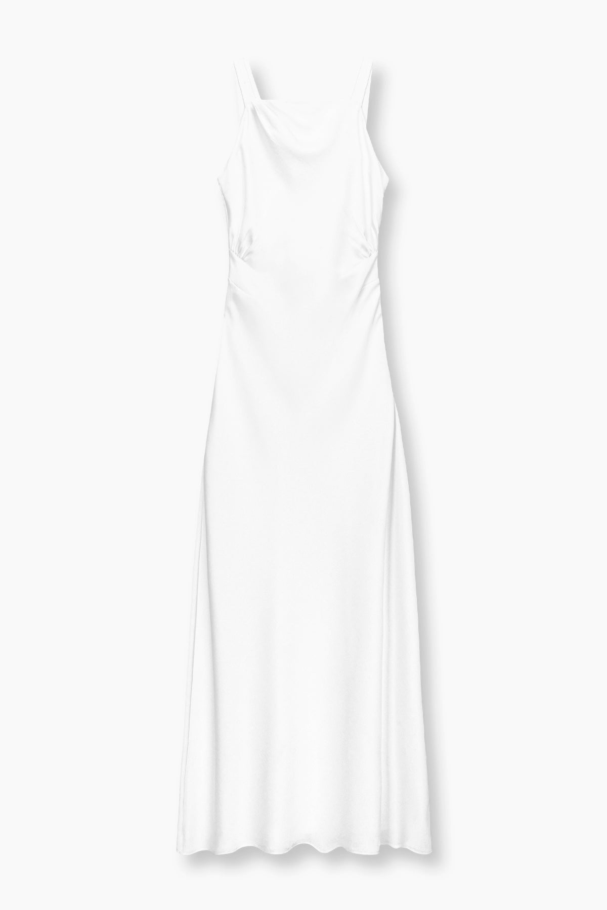 DRAPED BACK MAXI DRESS | WHITE