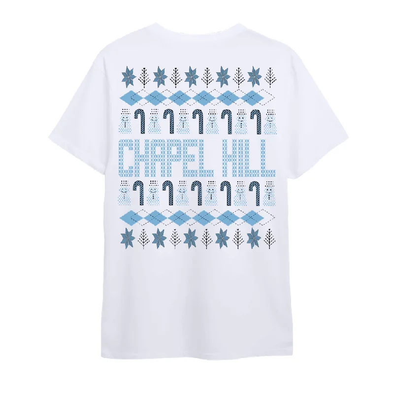 Chapel Hill Christmas Style White Oversized Adult T-Shirt