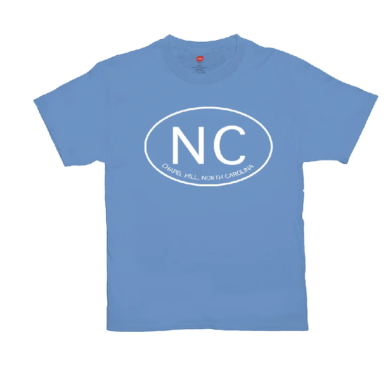 Chapel Hill North Carolina Blue Oval Adult T-Shirt