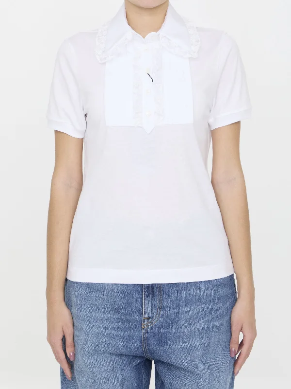 Cotton T-shirt With Lace