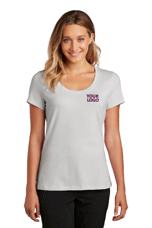 District Women Flex Scoop Neck Tee's, Silver Mist