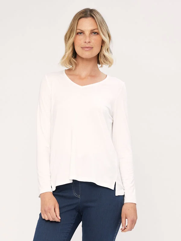 Long Sleeve V Neck Tee