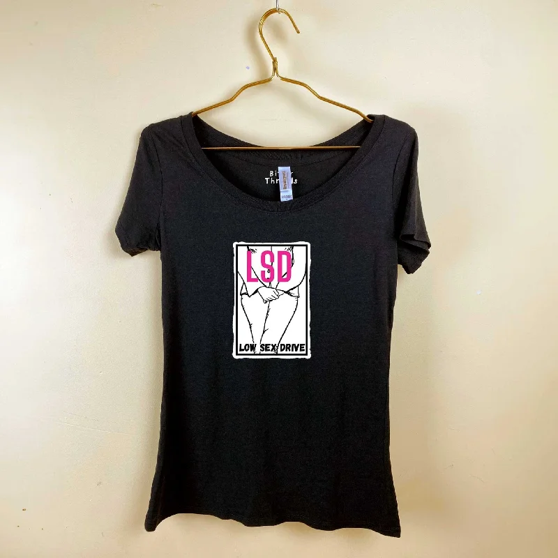 LSD Low Sex Drive Funny Women Bamboo Scoop Neck T-Shirt