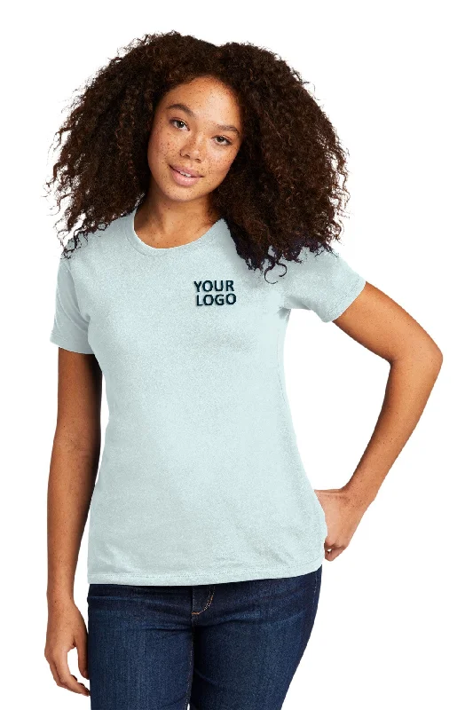 Next Level Women's Cotton Boyfriend Custom Tee's, Light Blue