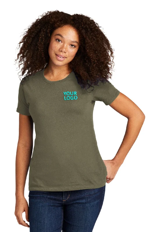 Next Level Women's Cotton Boyfriend Custom Tee's, Light Olive