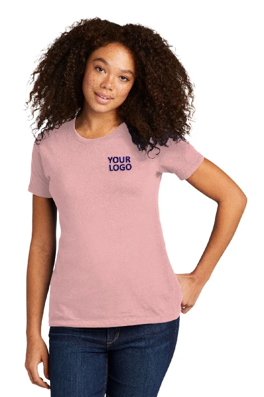 Next Level Women's Cotton Boyfriend Custom Tee's, Light Pink