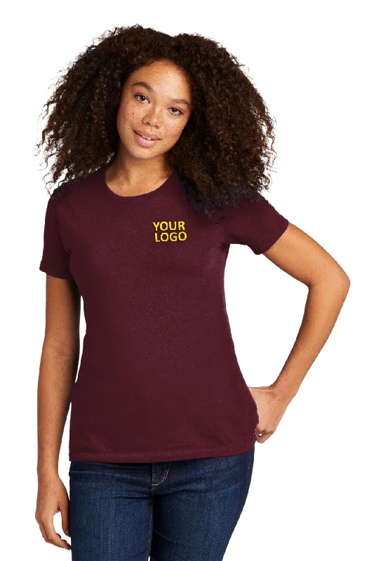 Next Level Women's Cotton Boyfriend Custom Tee's, Maroon