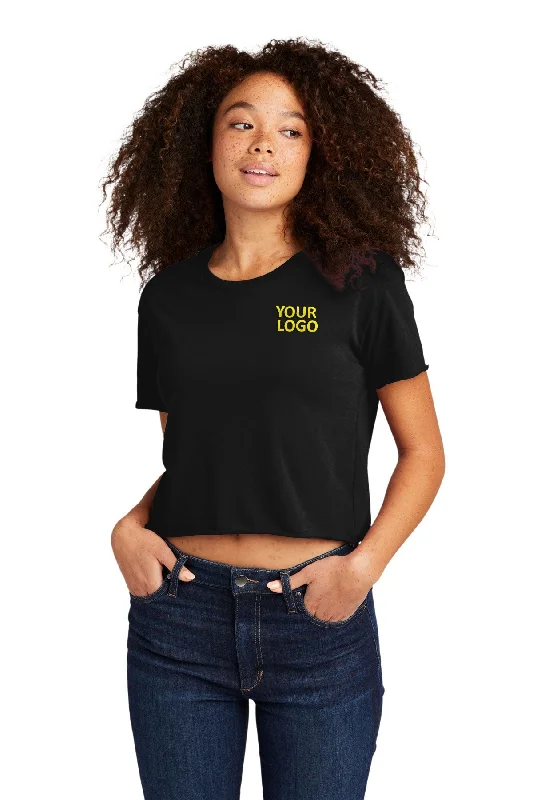 Next Level Women's Festival Cali Crop Custom Tee's, Black