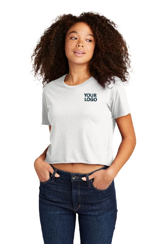 Next Level Women's Festival Cali Crop Custom Tee's, White