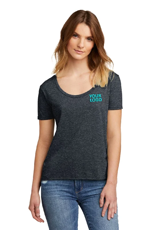 Next Level Women's Festival Scoop Neck Branded T-Shirts, Antique Denim