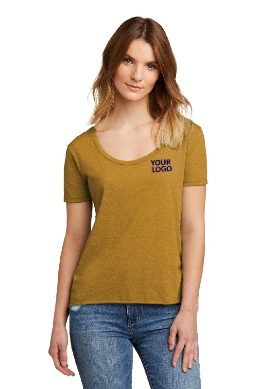 Next Level Women's Festival Scoop Neck Branded T-Shirts, Antique Gold