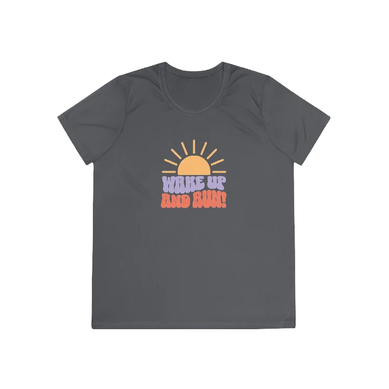 Wake Up and Run - Ladies-Fit Competitor Tee