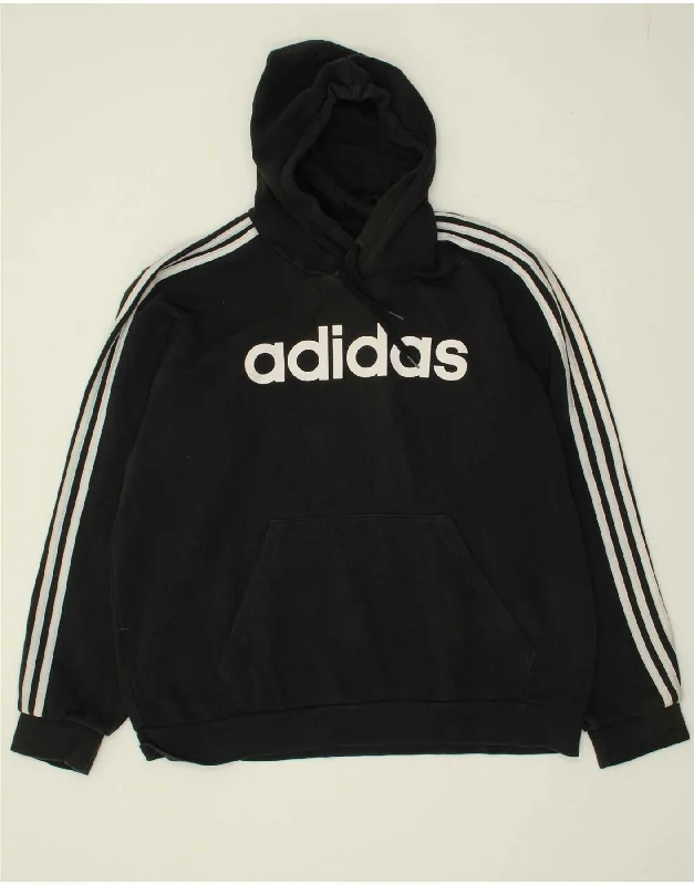 ADIDAS Mens Graphic Sweatshirt Jumper XL Black Cotton