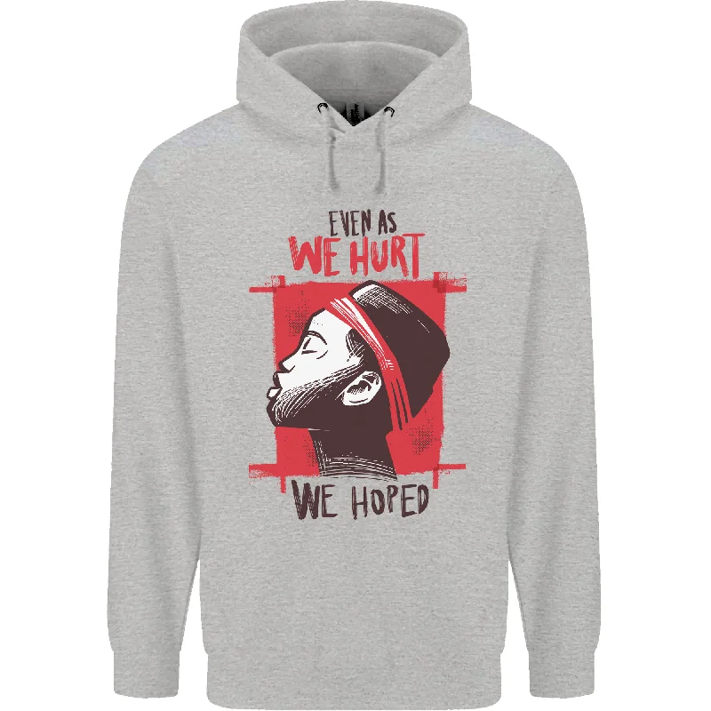 African Woman Even When We Hurt We Hoped Mens 80% Cotton Hoodie