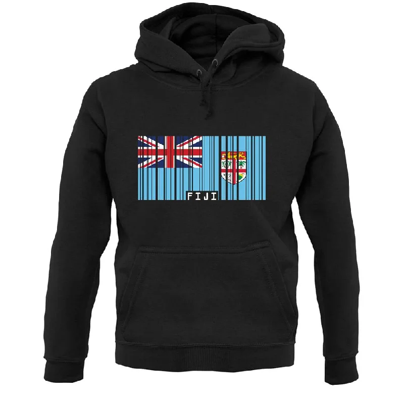 Fiji Barcode Style Flag Unisex Hoodie