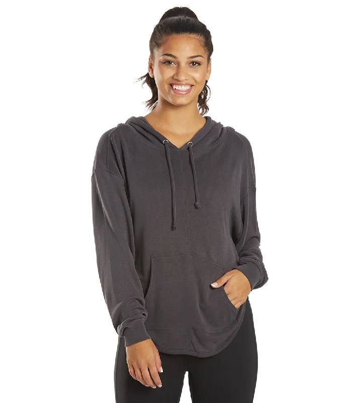 Free People Movement Back Into It Hoodie Washed Black