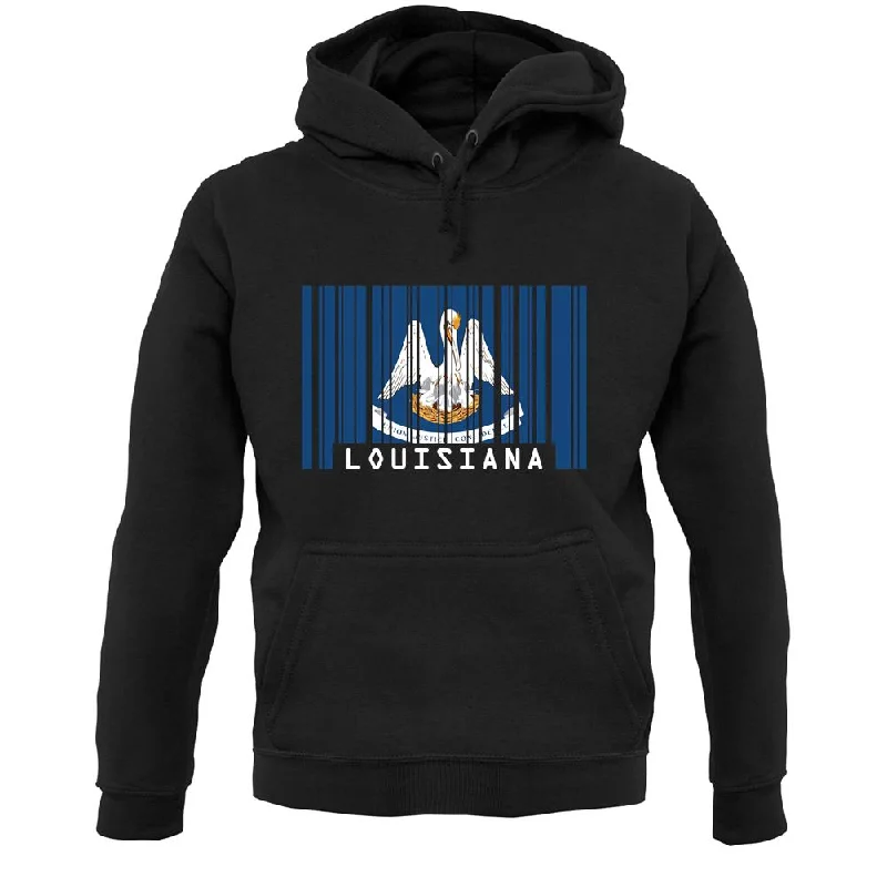 Louisiana Barcode Style Flag Unisex Hoodie