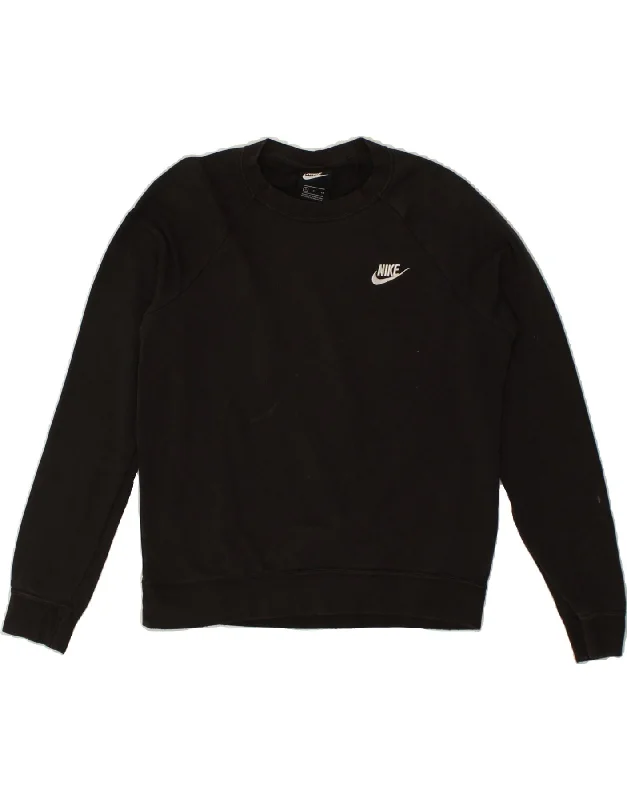 NIKE Mens Sweatshirt Jumper Small Black Cotton