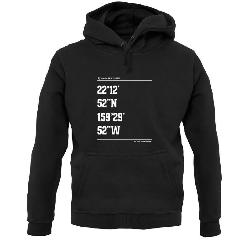 Surfing Coordinates Hanaleiba Unisex Hoodie