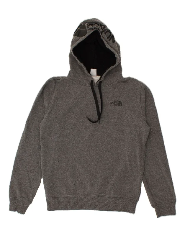 THE NORTH FACE Mens Graphic Hoodie Jumper Medium Grey Cotton