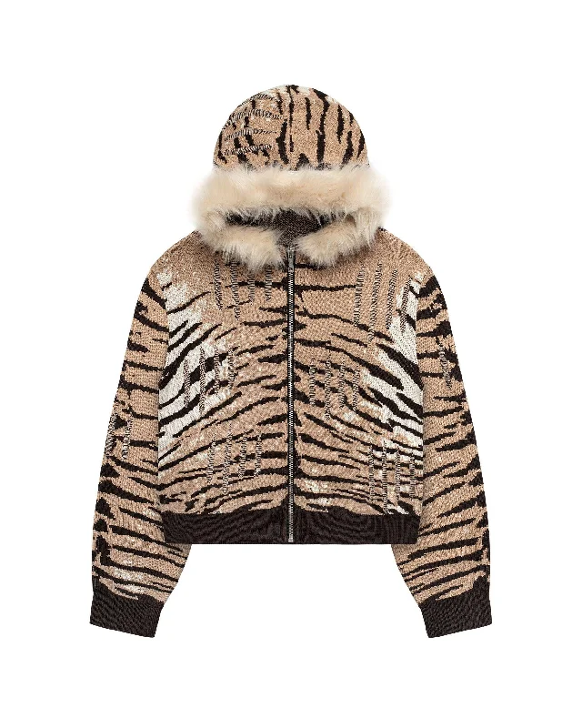 Tiger Knit Hoodie