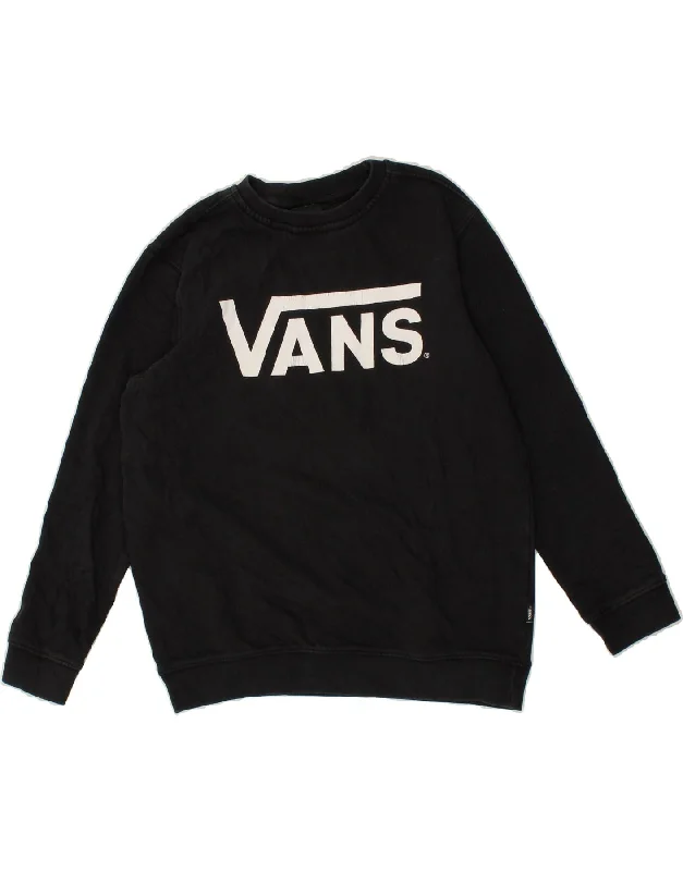 VANS Womens Graphic Sweatshirt Jumper UK 14 Large Black