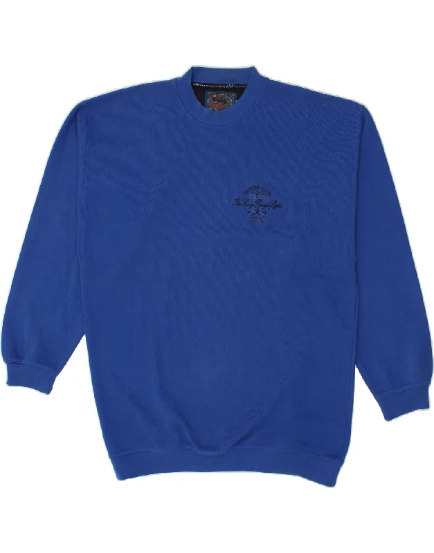 YACHTING CLUB Mens Sweatshirt Jumper 2XL Blue Cotton