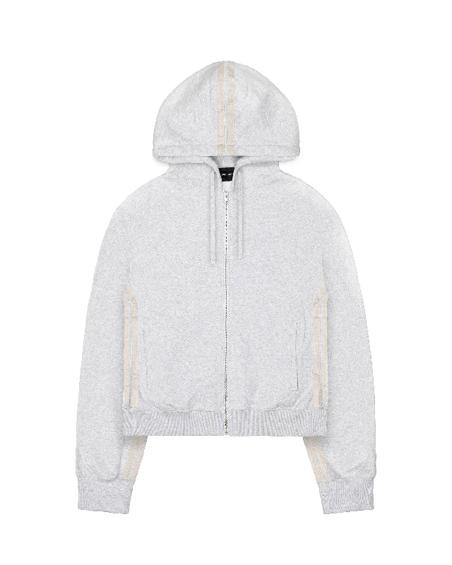 Grey Zip Track Hoodie