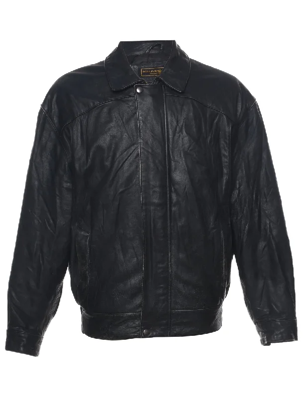 Black Leather Jacket - M