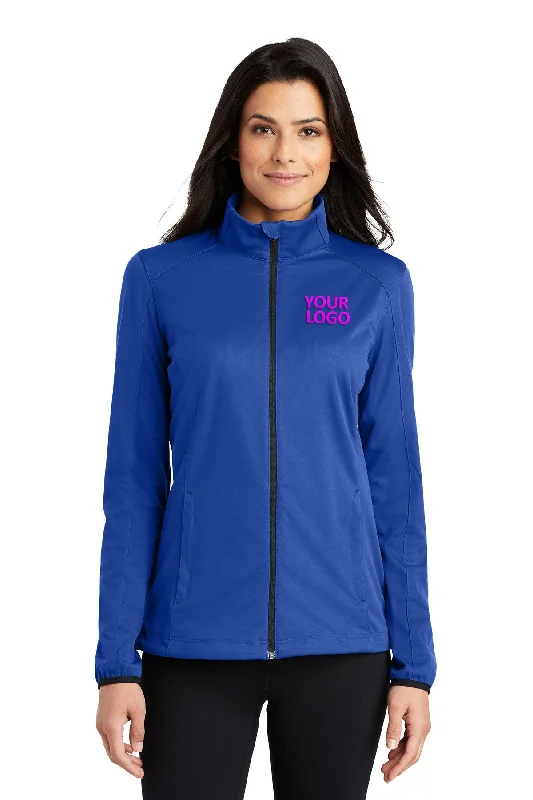 Port Authority Ladies Active Soft Shell Branded Jackets, True Royal