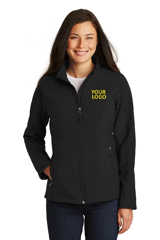 Port Authority Ladies Core Soft Shell Customized Jackets, Black