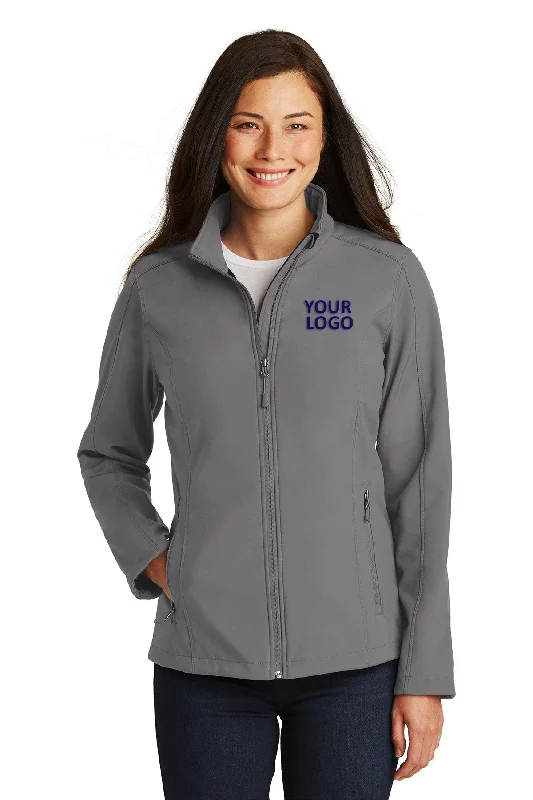 Port Authority Ladies Core Soft Shell Customized Jackets, Deep Smoke