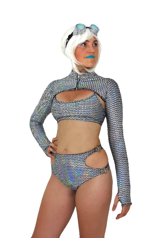 Prismatic Space Cadet Crop Jacket