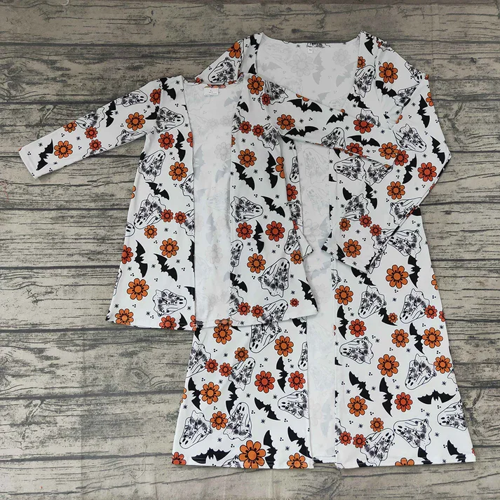 RTS NO MOQ Adult women Halloween ghost flower jackets cardigans