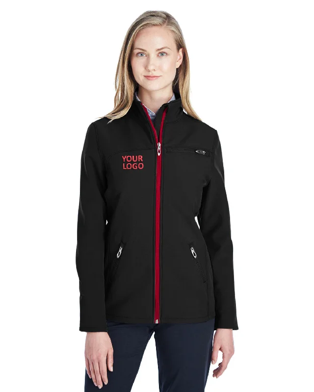 Spyder Ladies Transport Softshell Jackets, Black/ Red