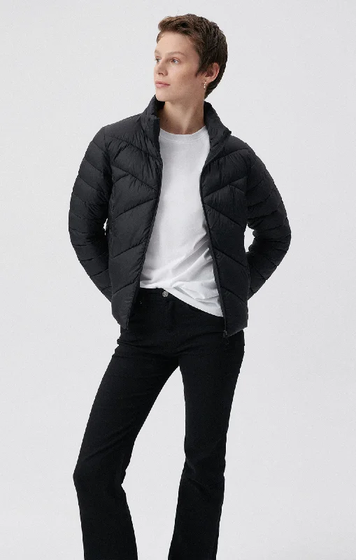 AMINA PUFFER JACKET IN BLACK