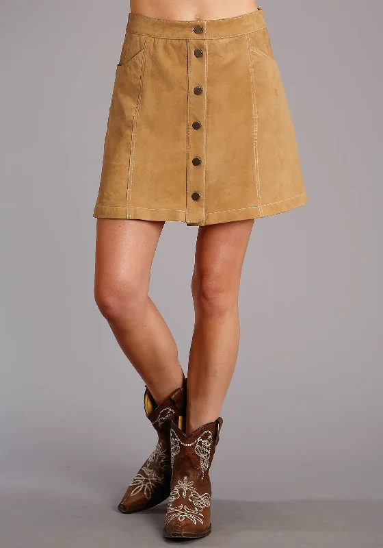 Women's Stetson Saddle Brown Suede Skirt