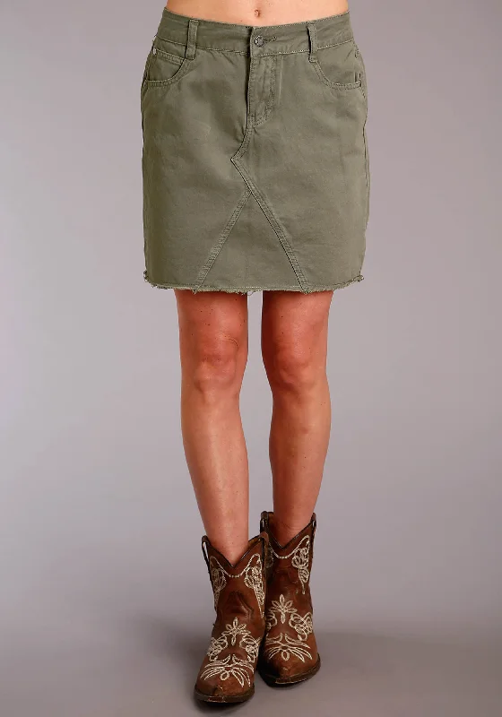 Women's Stetson Olive Twill Western Skirt