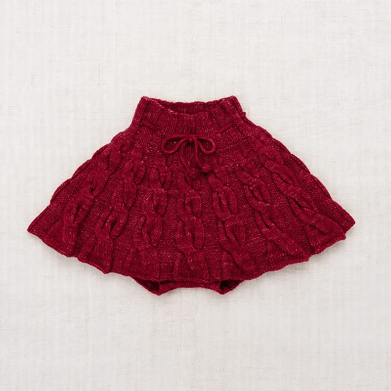 Cable Skating Skirt in Berry by Misha & Puff