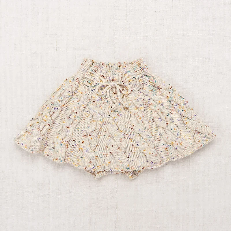 Cable Skating Skirt in Iris Confetti by Misha & Puff