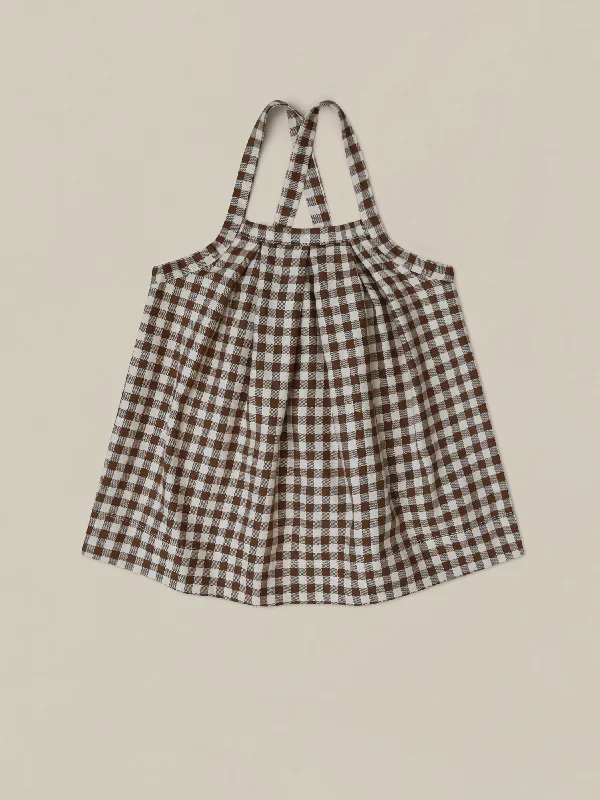 Chestnut Gingham Tribe Skirt