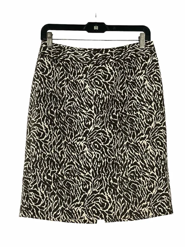 Loft Size 6 Brown Print Skirt