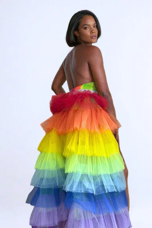 Rainbow Revelry Tulle Bustle Skirt