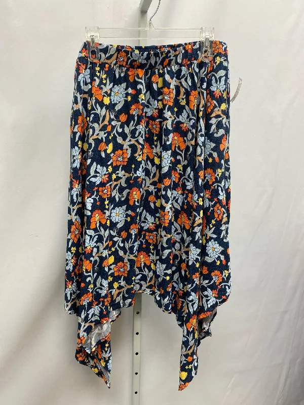 Size 14/16 Lane Bryant Blue Floral Skirt