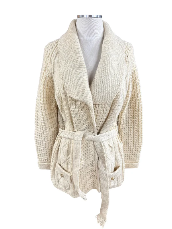 1970s Gaeltarra Aran Wool Cardigan Sweater L